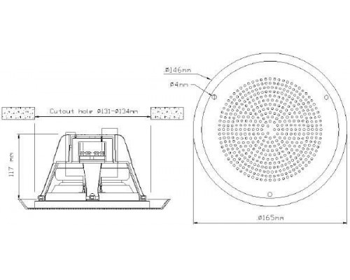 PROB-560(T) DNH Потолочный громкоговоритель