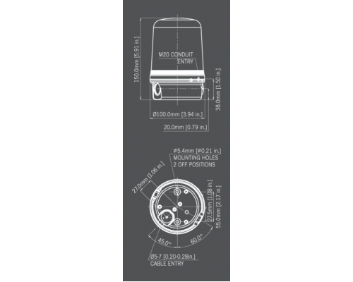 Проблесковый маяк B300SLF