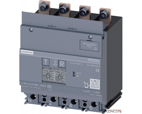 дифференциальный блок (блок УЗО) Siemens 3VA9114-0RL20
